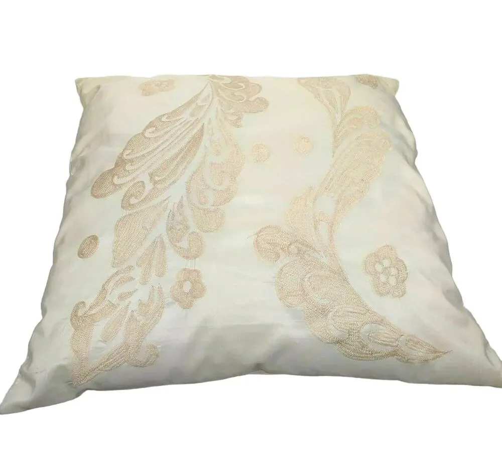 Jacquard Throw Pillow 20 x 20 Pearl Cream Decorative by Uttermost Revelations